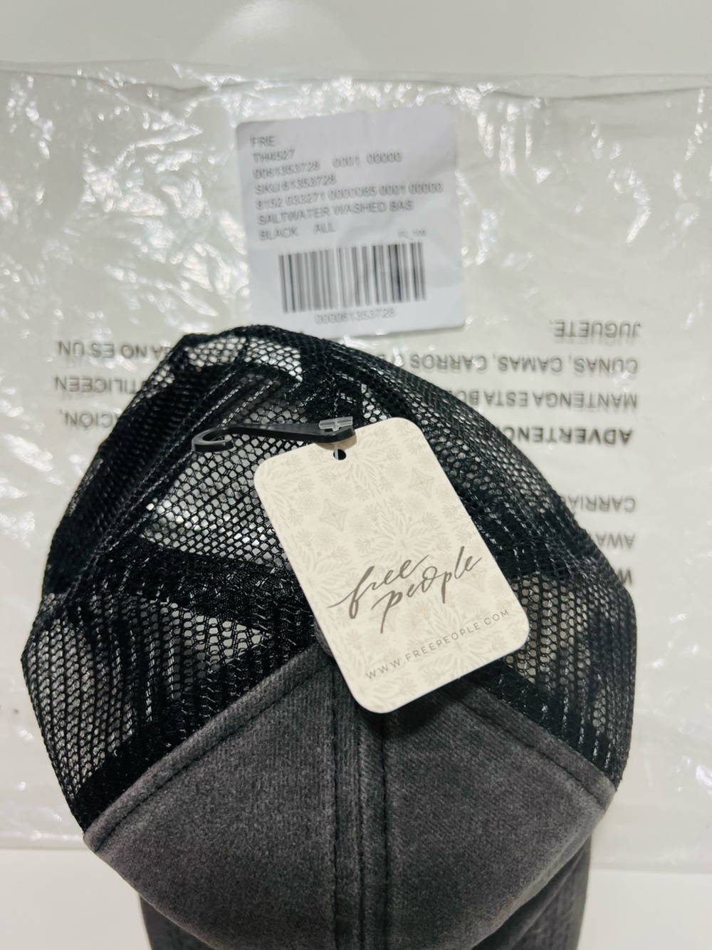 FREE PEOPLE Saltwater Washed Trucker Hat - OS - Picture 4 of 8